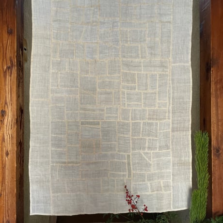 縦長のアンティーク生地のポジャギＢ