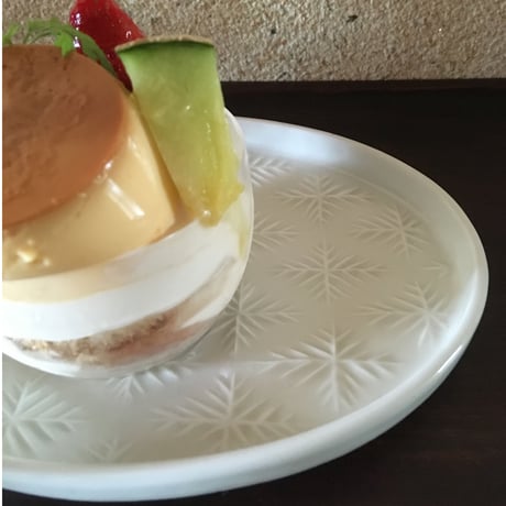 張勲成工房/雪花楕円プレート白