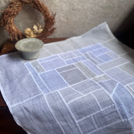 小ぶりなサイズのシャリ感のあるポジャギ1/アンティーク生地