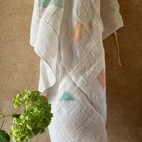 パステルカラー差し色のポジャギ アンティーク生地