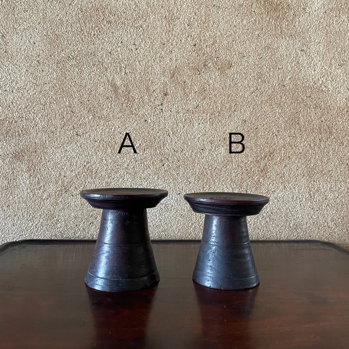 韓国の細めの古い木の高台/アンティーク/李朝 | hapun