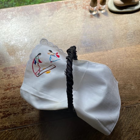 韓国の民画手刺繍ハンカチ ヴィンテージ