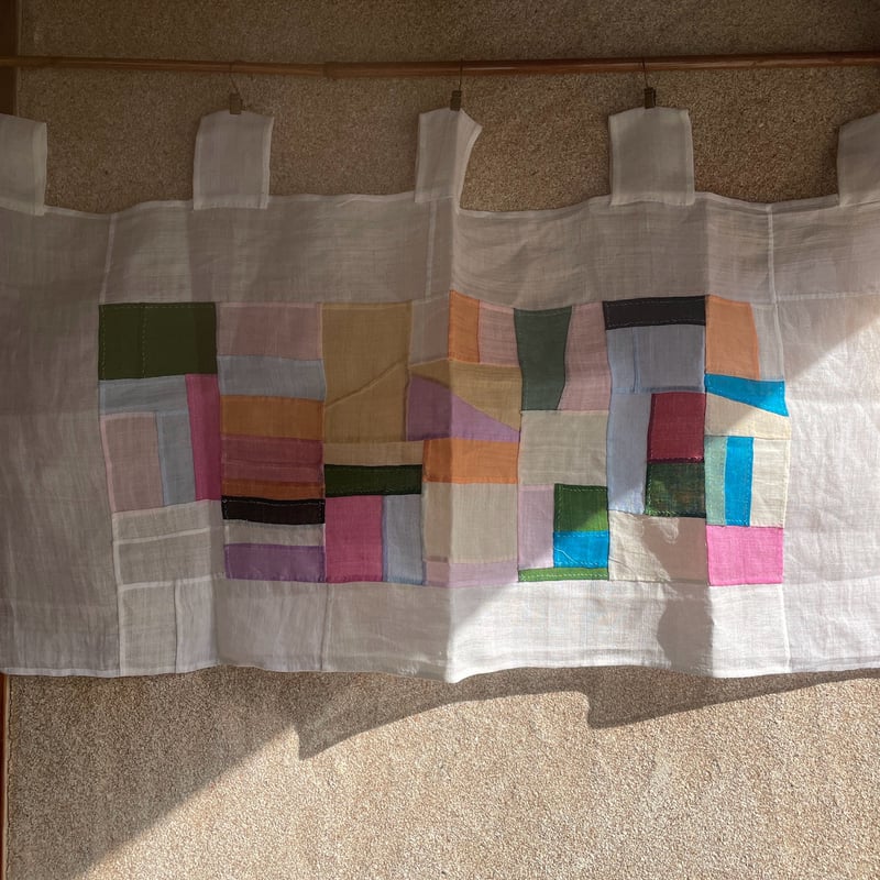 カフェカーテン風ポジャギ/アンティーク生地 | hapun