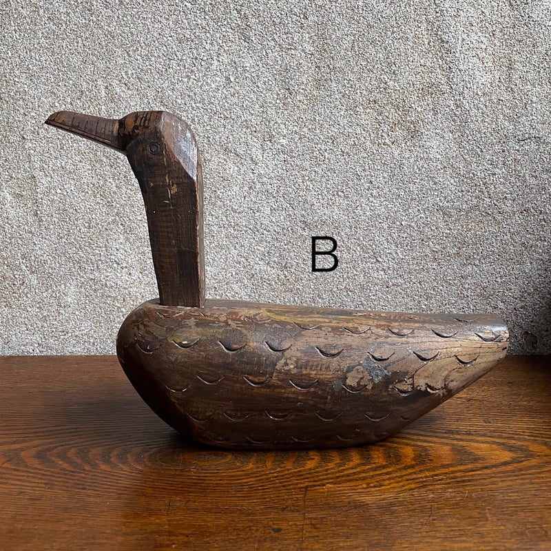 韓国木彫りの民芸品　鳥の蓋物 韓国の木彫りの鳥ペア ヴィンテージ | hapun