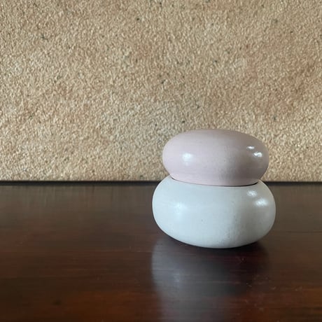 morina pottery/お餅 紅白
