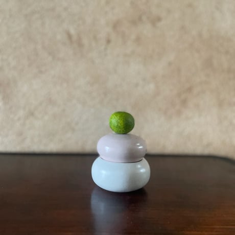 morina pottery/お餅 紅白