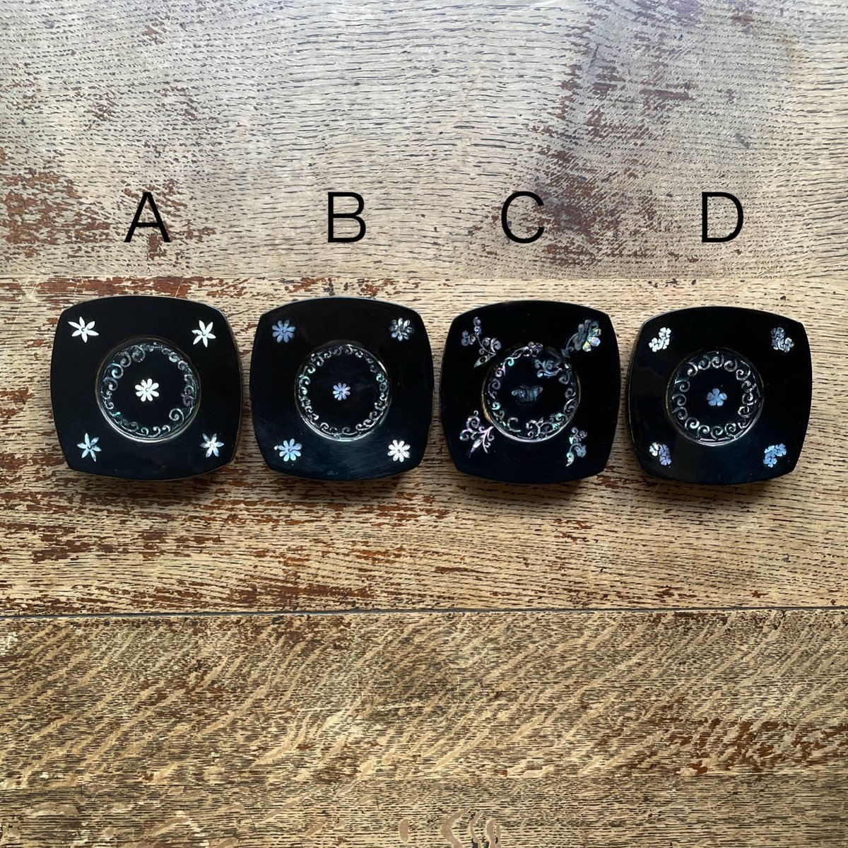 螺鈿茶托 木製漆器螺鈿花柄茶托五点セット | 和食器リサイクル通販専門店