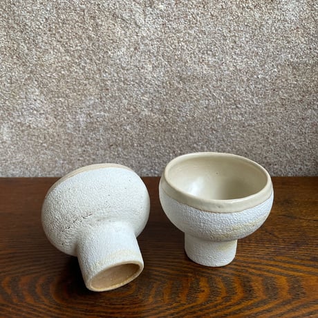 hapun pottery/フリーボウル ナチュラル 変形シリーズS