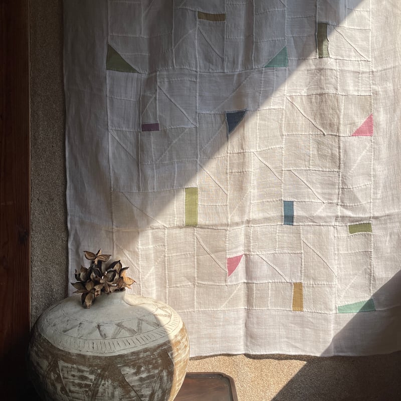 縦長のアンティーク生地のポジャギ カラー | hapun