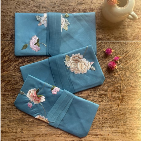 韓国の刺繍の布封筒/ヴィンテージ