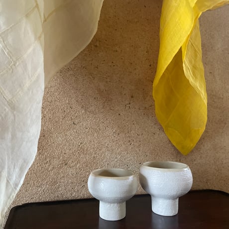 hapun pottery/フリーボウル ナチュラル 変形シリーズS