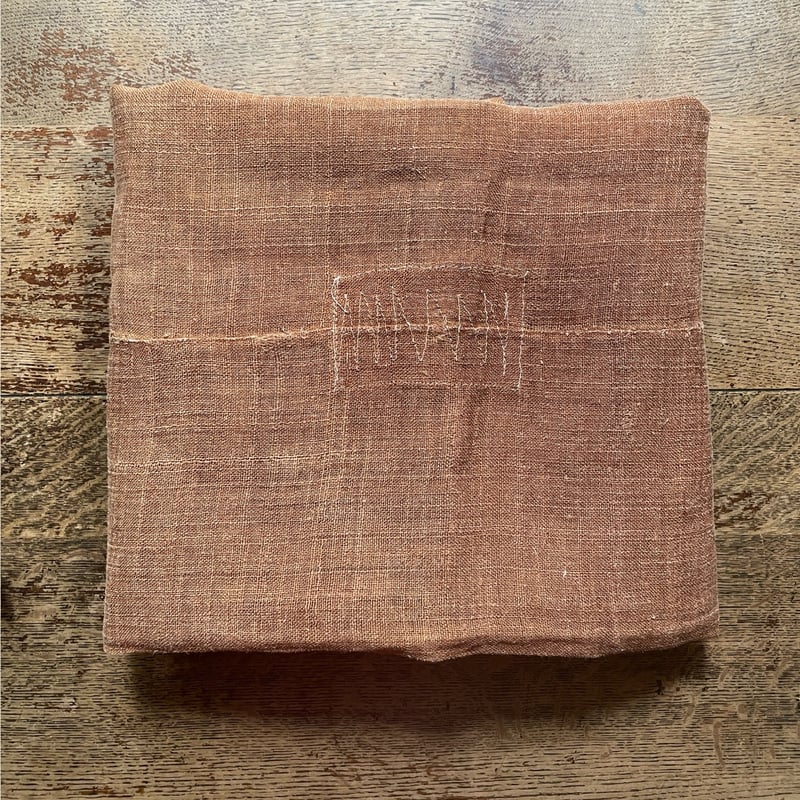 柿渋染め 古布 韓国の柿渋染めの古布 | hapun