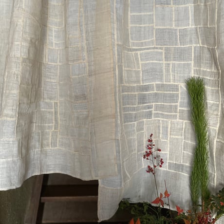 縦長のアンティーク生地のポジャギＢ