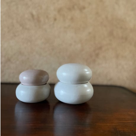 morina pottery/お餅 紅白