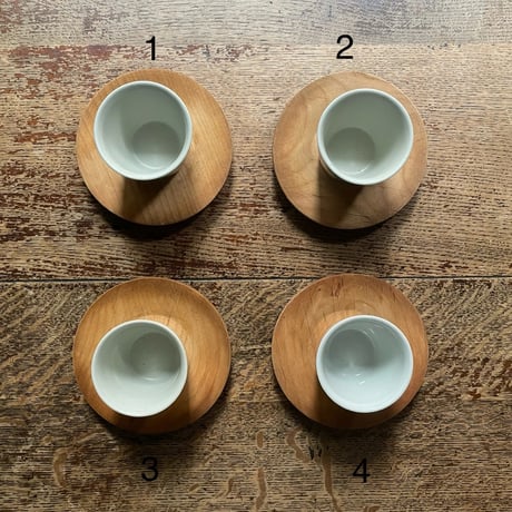 無垢木目の茶托 ヴィンテージ