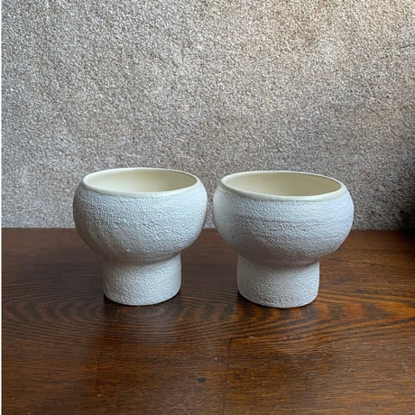 hapun pottery/フリーボウル ナチュラル 変形シリーズM