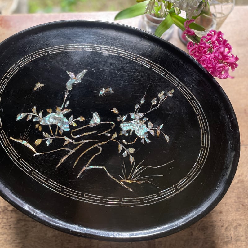 螺鈿のソバン 螺鈿螺鈿細工ソバン座卓アンティークレトロインテリア