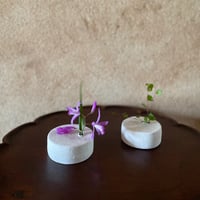 hapun pottery / 一輪挿し 白い月
