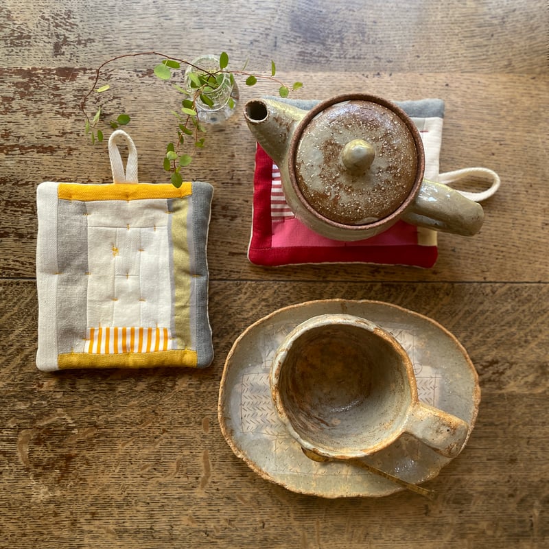 かっぱじき パッチワーク風鍋つかみ/鍋敷き | hapun