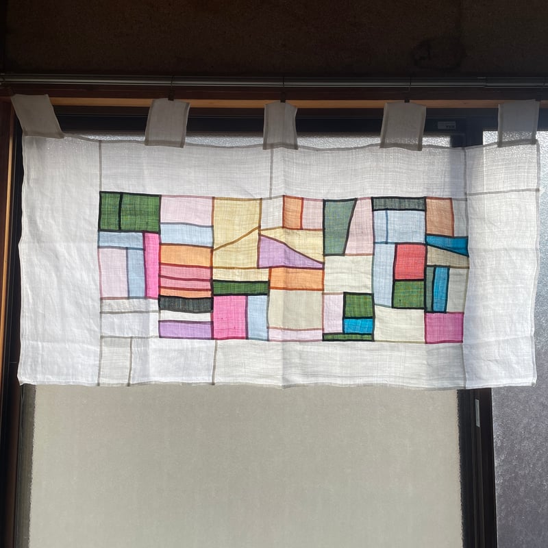 カフェカーテン風ポジャギ/アンティーク生地 | hapun