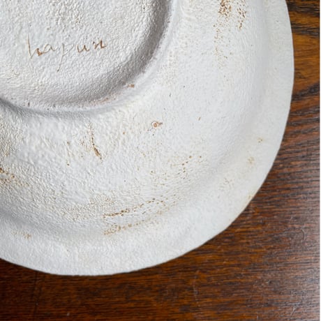 hapun pottery/パスタ・カレー皿  黒とオフホワイト変形シリーズ