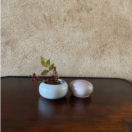 morina pottery/お餅 紅白