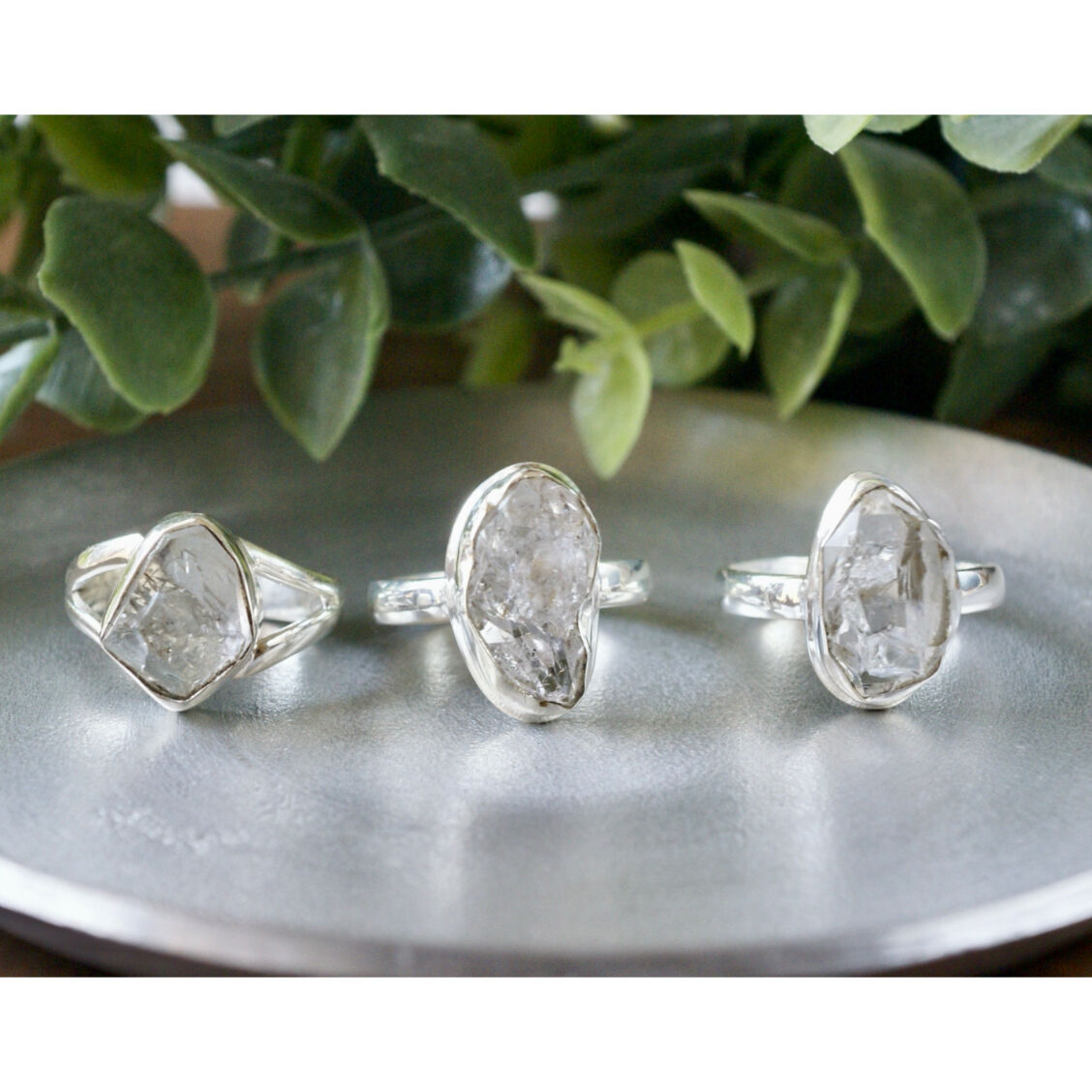 Lamie ハーキマーダイヤモンドの天然ハートリング