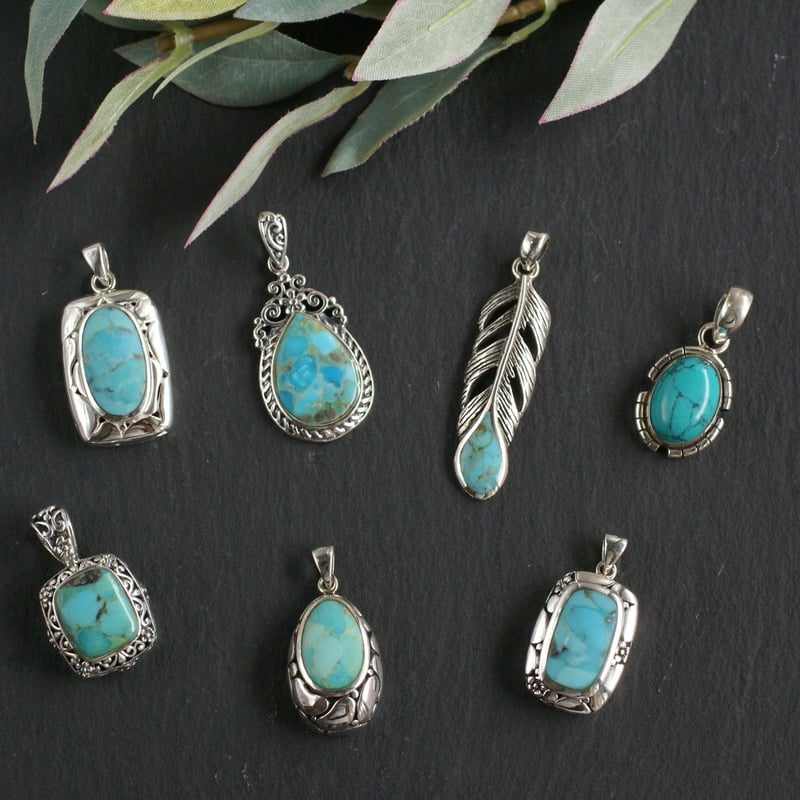 ターコイズ ペンダントトップ シルバー925 （sv-232） | Ratna gemstones