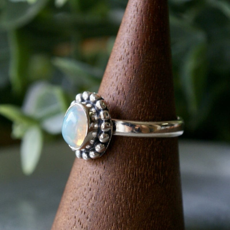 エチオピアオパール エスニックリング シルバー925 13.5号（sv-504