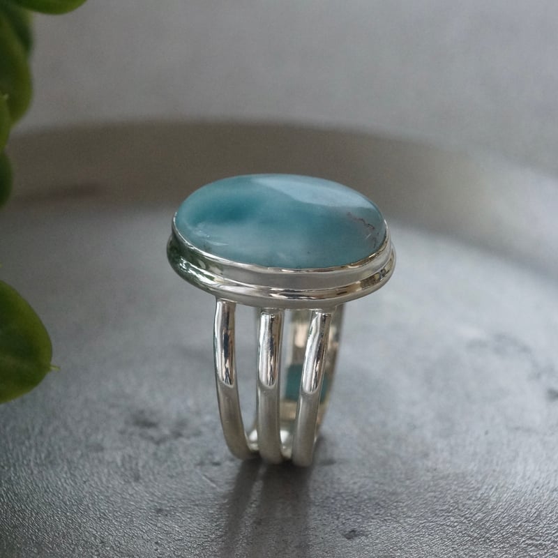 モー 最高品質！ラリマー リング オーバル型 模様あり フリーサイズ 楽天市場】横型 ラリマー リング シルバー 6号〜30号 7号 8号 9