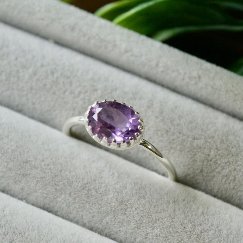 アメジスト オーバルリング シルバー925 11号（sv-489-2） | Ratna ge