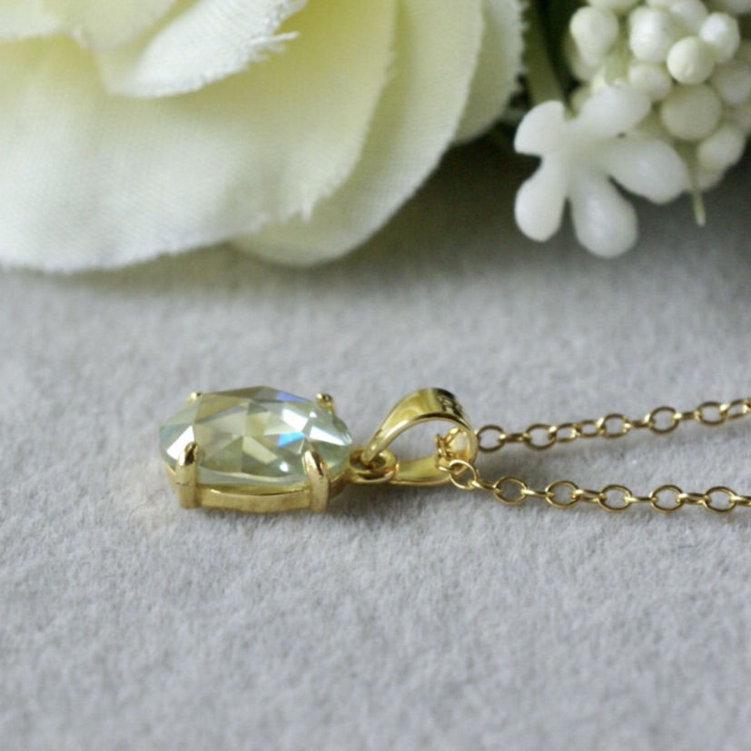 Handmade】合成モアッサナイト ローズカット ペンダントトップ