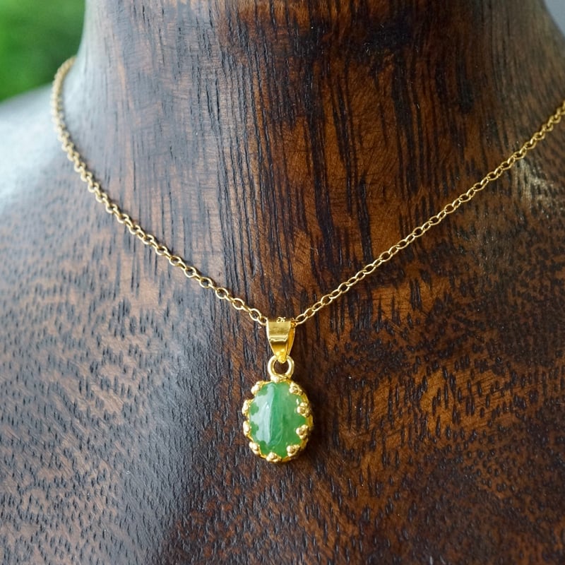 Handmade】翡翠(ヒスイ・ジェード)ペンダントトップ 18k Handmade】翡翠(ヒスイ・ジェード)ペンダントトップ 18k