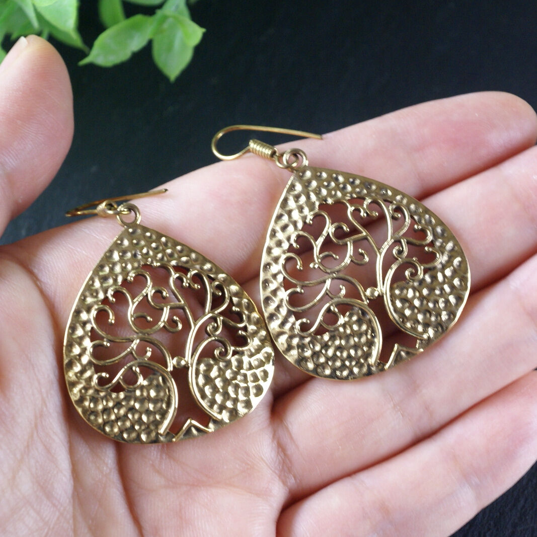 ☆○真鍮エスニックピアス ツリー・オブ・ライフ（生命の樹）（b-108