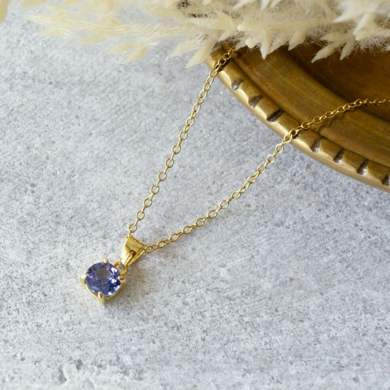 Handmade】タンザナイト ペンダントトップ 18kゴールドプレー Handmade】タンザナイト ペンダントトップ 18kゴールドプレー