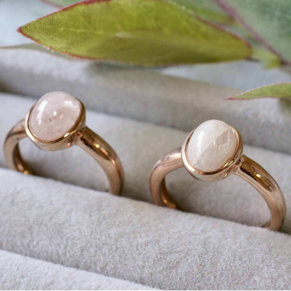 ピンク モルガナイト リング シルバー925/14kローズゴールドプレーテド  