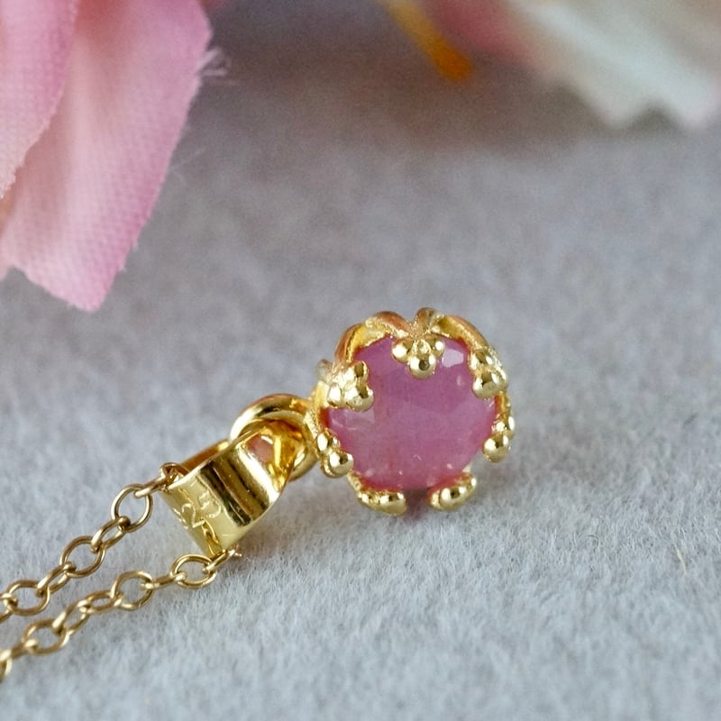 専用◇特別サービス品◇k18オパール、ピンクサファイアつきペンダント