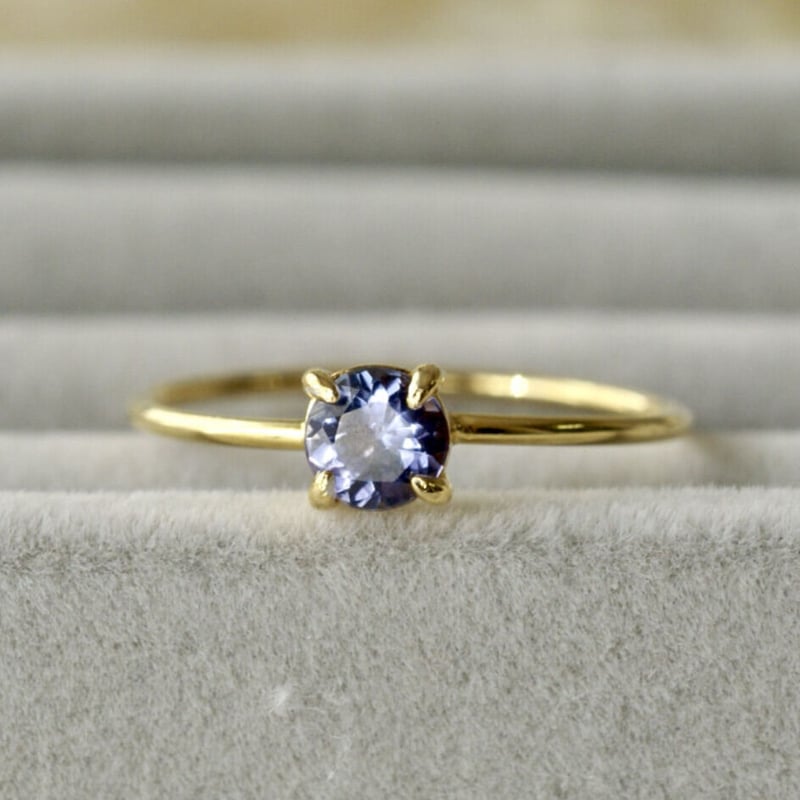 Handmade】タンザナイト リング 13号 18kゴールドプレーテド Handmade】タンザナイト リング 13号 18kゴールドプレーテド