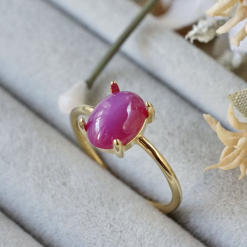 受注制作】△合成スタールビー リング 7号〜フリーサイズ/7号/9