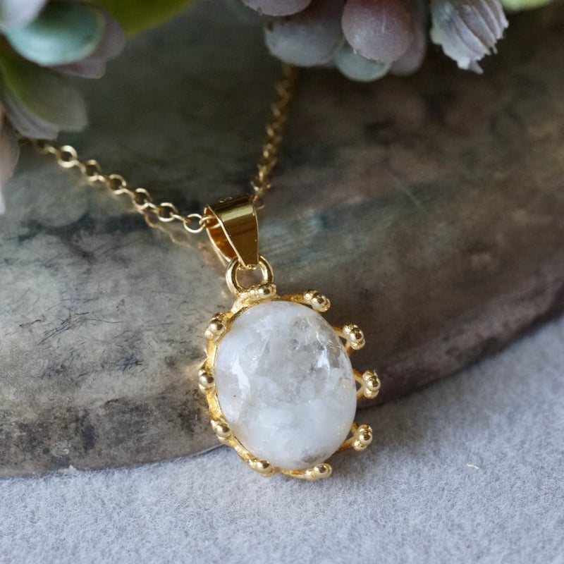 受注制作】ハイアライトオパール クラウンモチーフ ペンダント