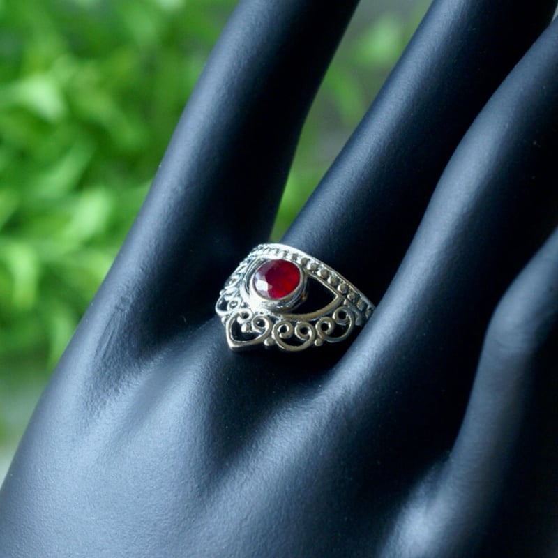 SV925 ルビー ダイヤモンド リング サイズ16 2.00 0.08 レッド ルビー デザインリング シルバー925 約12号/16.5号（sv