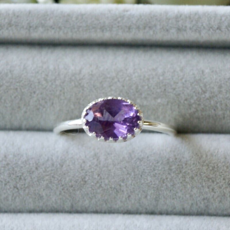 アメジスト オーバルリング シルバー925 11号（sv-489-2） | Ratna ge