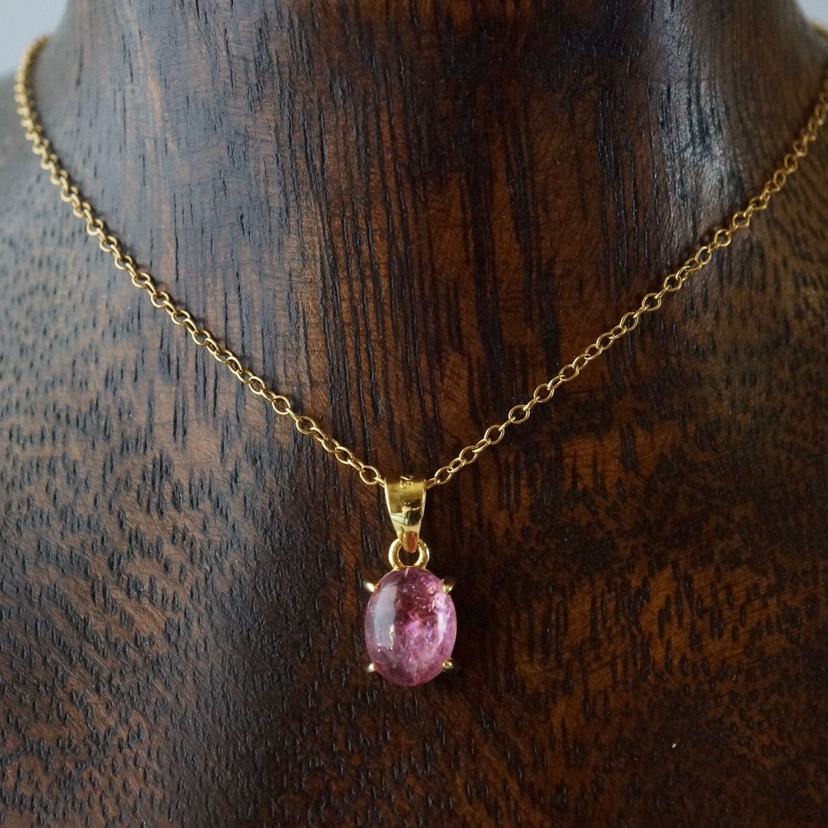 Handmade】ピンクトルマリン ペンダントトップ 18kゴールド