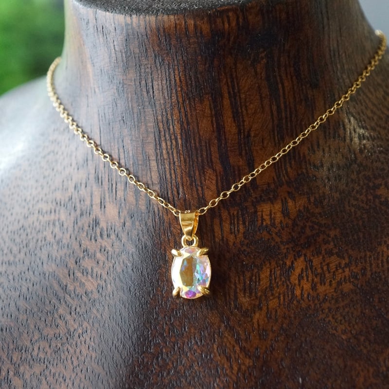 Handmade】マーキュリーカラー ミスティッククォーツ ペンダントトップ 