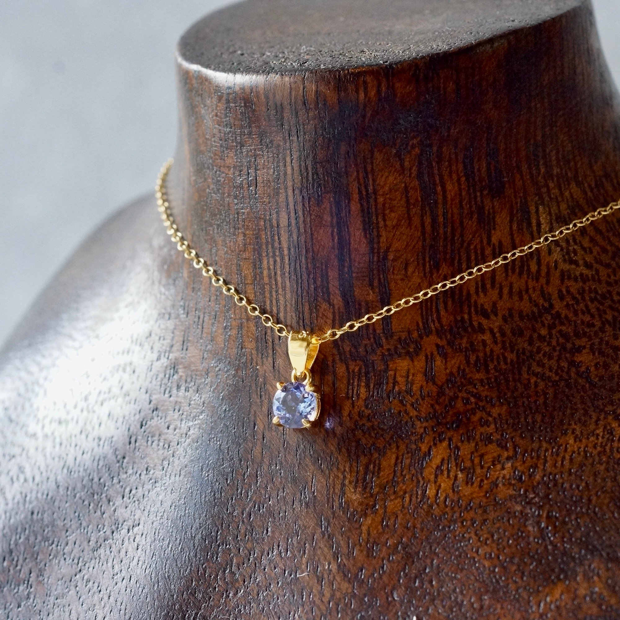 Handmade】タンザナイト ペンダントトップ 18kゴールドプレーテド