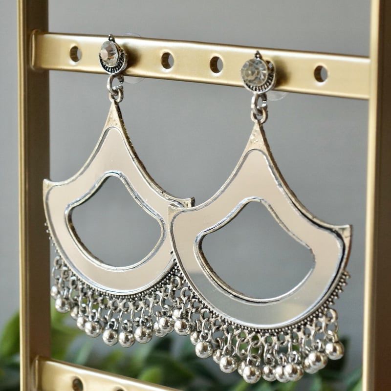 ☆ 【軽量】ミラーピアスC シルバーカラー（al-41） | Ratna gemstones