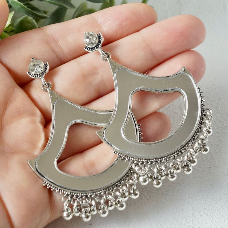 ☆ 【軽量】ミラーピアスC シルバーカラー（al-41） | Ratna gemstones