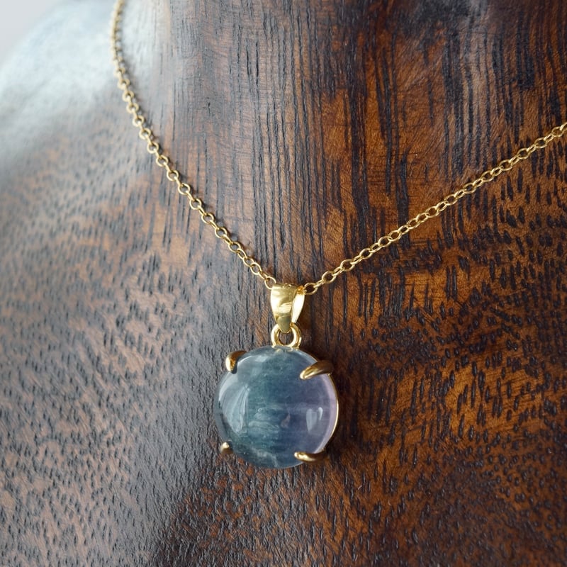 Handmade】フローライト ペンダントトップ 18kゴールドプレーテド
