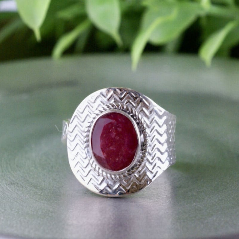 赤色宝石 シルバーリング f3e9c6f145b03d611ed1814241c08d
