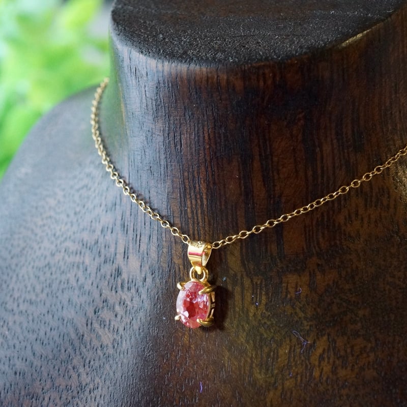 Handmade】ラベンダースピネル ペンダントトップ 18kゴールドプレー 